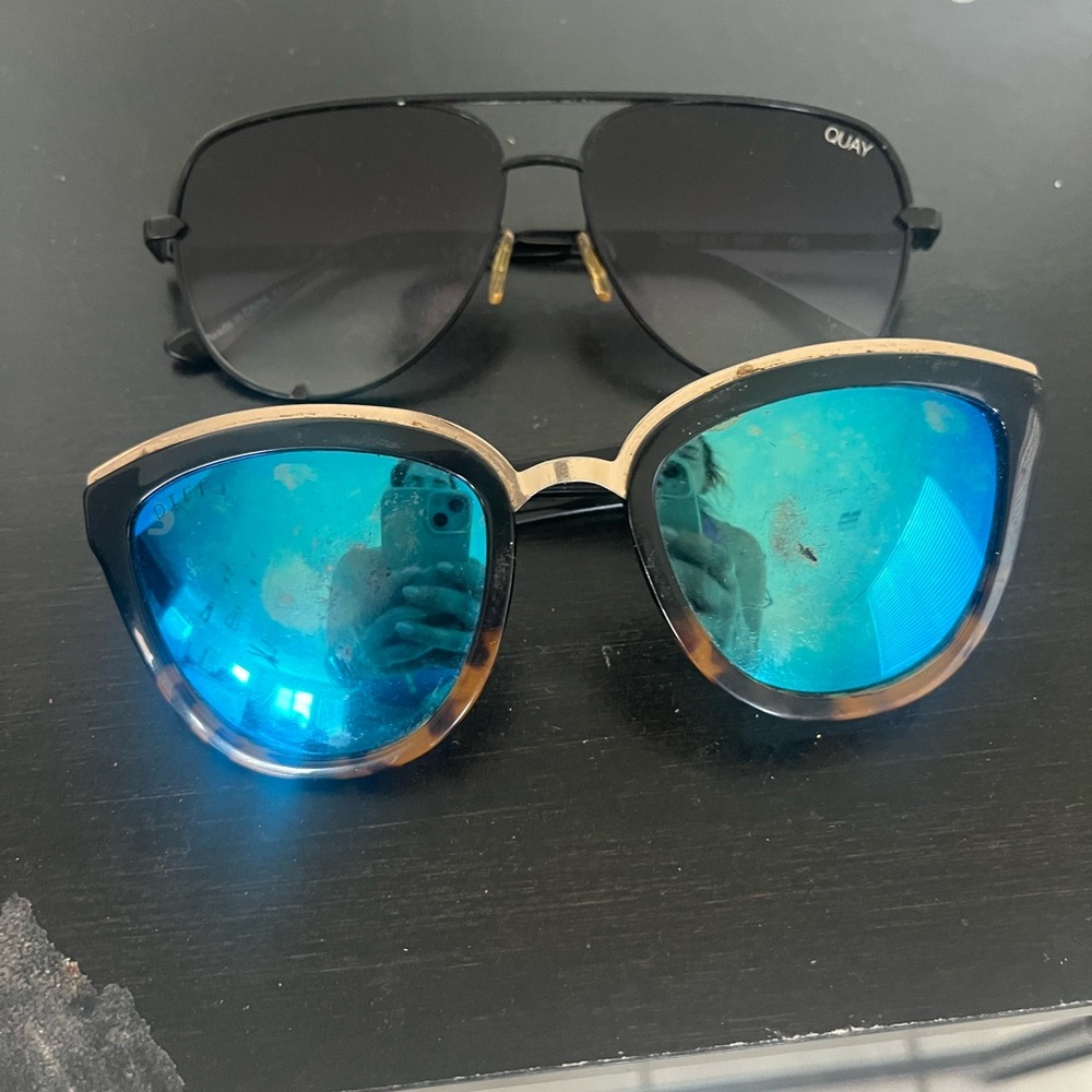 Quay black gradient sunglasses (and free Diff pair)